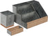 HBCY Creations Rustic Galvanized Desk Organizer Set, 3 Piece Mail Organizer for Desktop