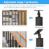 PAUANI 270 Stairs Handrail - Metal Stair Railing, Adjustable Flat Brackets Spindle Post, Safety Steps Support Grab