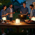 IP44 uuffoo Table Lamp Lantern Outdoor Portable Warm White RGB USB Charging Cordless Lamp LED Table Lamp for Garden