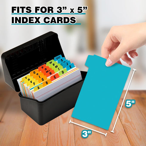 Chell 3x5 Poly Index Card Dividers, Heavyweight Guides A-Z for Flash Cards and Recipe Cards, Pack of 25