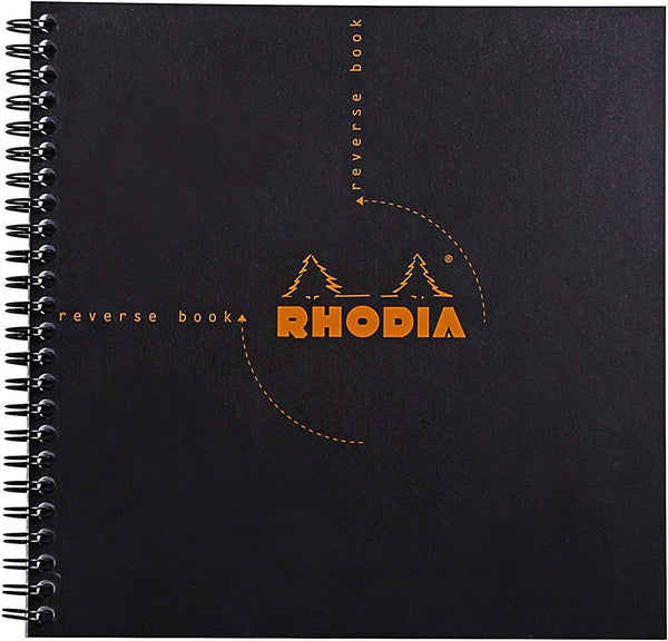 Rhodia Graph Reverse Standard Notebook, One Notebook, Black