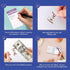 SOUL MAMA Mini A8 Binder Wallet with Cash Envelopes, Cute Blue Money Organizer for Budgeting