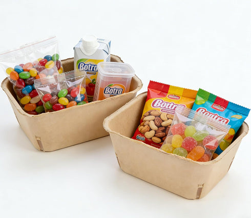 TAICHEUT 100 Pack Natural Pulp Fiber Berry Basket, Bulk Produce Berry Basket Pulp Fiber Fruit Containers Molded Berry