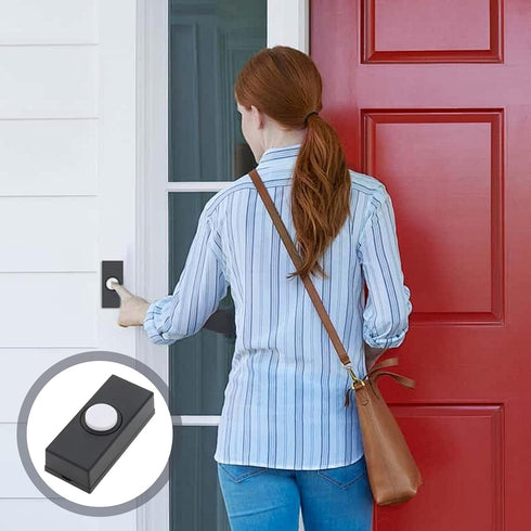 GKOXUQ Wall Mounted Doorbell Switches Lighted Doorbell Push Button Replacement Hard Wiring Press Button Enduring