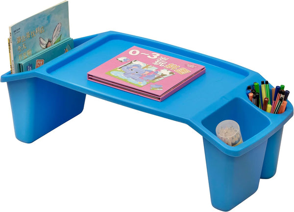 Basicwise Activity Desk Table with Built-in Cup Holder & Storage Compartments Multipurpose