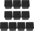NUOBESTY 10pcs 38x38mm PVC Soft Rubber Furniture Leg Caps Anti-Slip Tube End