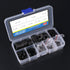 Glarks 410Pcs Metric Flat Washers Assortment Set - M2 M2.5 M3 M4 M5 M6 M8 M10, Black Zinc Plated Alloy