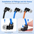 12 Pcs Push to Connect Fittings 5/32 Inch Tube OD x 1/4 Inch NPT Thread for Pneumatic Air Line