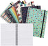 Paper Junkie 6 Pack 5x7 Spiral Notebooks with Pocket, Small Lined Journals with Elastic Closure for School, Work