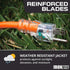 Iron Forge Cable 6 ft Lighted Outdoor Extension Cord - 14 Gauge 15 Amp Heavy Duty Power Cords - Orange