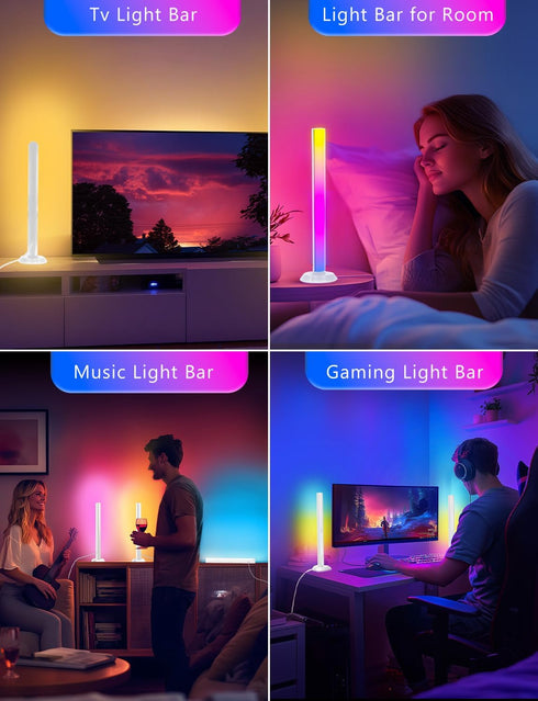 DAYBETTER RGB Light Bar, Gaming Light Bars with Multiple Placement Options, Smart LED Light Bars with Music Sync