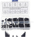 M2 Nylon Hex Male-Female Spacer Standoffs Screw Nut Assortment Kit - Black