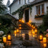 4" 5" 6" Set 3 8-Key Flameless Candles of Outdoor Indoor Ivory Pillars Battery Operated Flickering Candles Include