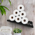 Artori Floating Toilet Paper Shelf Storage - Bathroom Wall Decorations, Tilted Wall Toilet Paper Holder, Mounted Toilet