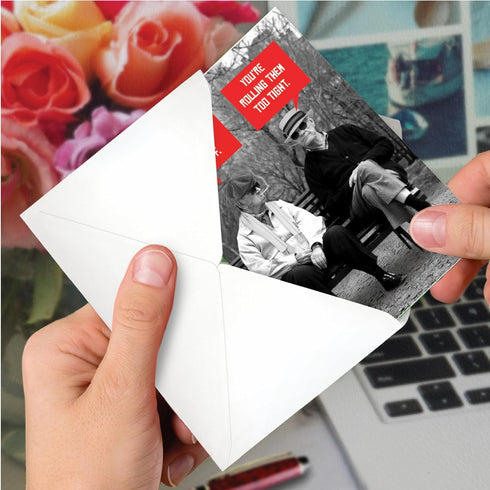 NobleWorks - 1 Funny Birthday Greeting Card with Envelope, Happy Birthday Card for Old Guys, Grown-Up Humor