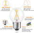 2W Globe LED Edison Bulbs, 25 Watts Equivalent, Warm White 2700K, Vintage A15/A50 E26 - 8 Pack