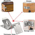 4 Inch Door Lock Latch Padlock Hasp Set, Stainless Steel Safety Right Angle Padlock Hasp Locking Latch with Screws for
