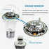 5W A19 50W Bulb E26 2700K LUXON Radar Detector Dusk to Dawn Equivalent Smart Led Lamp Lighting Indoor Outdoor Motion