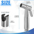 Handheld Bidet Sprayer with Hook Stainless Steel Bidet Sprayer Kit Thread Interface with Adjustable Water Pressure
