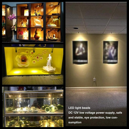 2 TOPINCN PCS LED Spot Light Indoor Jewelry Display Indoor Mini Spot Lights Rotatable LED Accent Spotlight for Jewelry