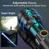 Gotellx Rechargeable LED Flashlights with Digital Power Display, Zoomable High Lumens Bright EDC Flashlight with USB C