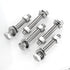 Hex Head Stainless Steel Bolts and Nuts (10 Sets) 5/16-18x2-1/2" with Flat & Lock Washers, 304 Stainless Steel