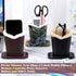 Weewooday 6 Pack Plush Lined Eyeglasses Holder Stand for Glasses Leather Reading Stand Case Protective Glasses Case