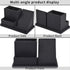 Black Pu Leather Desk Pen/Pencil Organizer with 3 Compartments, Multi-Function Storage Box for Office Supplies