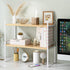 YGYQZ Wood Office Desk Shelf Organizer, Cute Dresser Top Storage Rack, Aesthetic Bookshelf for Women, Men, Kids