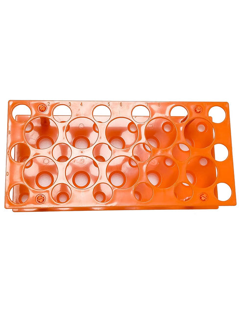 3PCS 28 Well Centrifuge Tube Rack for 10ml/15ml/50ml, Plastic Holder in Light Blue, Orange, Deep Blue