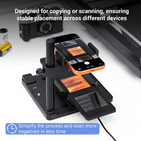 JJC 6x6 Slide Mount Holder, Flip-Through & Magnetic Auto Adsorption Closure, for Film Scanners, Mobile Film Scanner
