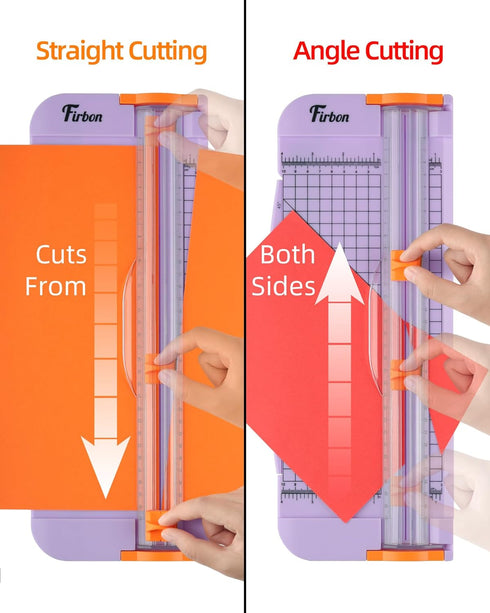 Firbon Purple A4 Paper Cutter, 12 Inch Titanium Straight Paper Trimmer for Scrapbooking Craft