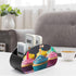 JTREHY 5 Colorful Happy Birthday Cupcakes Remote Control Holder Compartments Remote Caddy Tray PU Leather TV Remoter