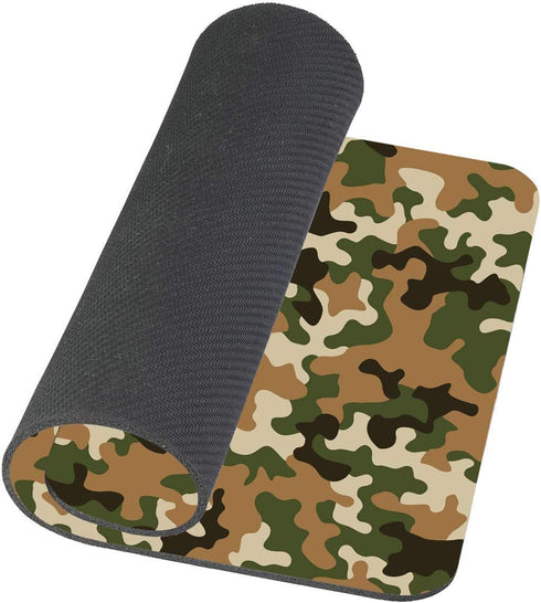 Custom Army Camouflage Mousepad, Non-Slip Rubber Gaming Mousepad for Computers, 9.5 X 7.9 Inch