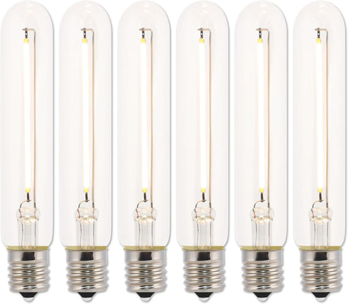 Westinghouse 5194120 3.5 Watt (40 Watt Equivalent) T6.5 Dimmable Clear Filament LED Light Bulb, 6 Pack