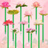 Leery Flower Pens, 15 Pieces Valentine Artificial Rose Pens Mixed Floral Pens Gel Ink Pens Ballpoint Pen with for Birthday Party Wedding Mother Girlfriend Wife Office Supplies (Pink) by Leery