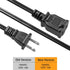 VSEER 2 Prong Extension Cord US AC 2-Prong Male and Female Power Cable SPT2 16AWG 13A/125V, 10FT, Black