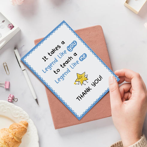 Oamiolek Funny Thank You Card for Teacher, Teacher Appreciation Card, Appreciation Cards for Leader Boss Tutor Coach