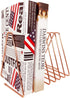 7 JIARI Decorative Book Organizer Magazine Holder, Desktop File Sorter Organizer Bookshelf Bookends Book End