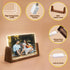HETOOSHI 5X7inch) Walnut LED Night Light Photo Frame - Illuminated Acrylic Picture Frame with Glowing Wooden Base, USB