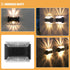 2pcs FRCOLOR Solar Wall Sconce Lights Warm White Waterproof Outdoor Solar Powered Lighting for Garden Patio Yard Fence