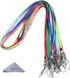 Wisdompro 20 Pack Colorful 17 inch Nylon Neck Strap Lanyard with J Hook Clip & Tone Split Ring