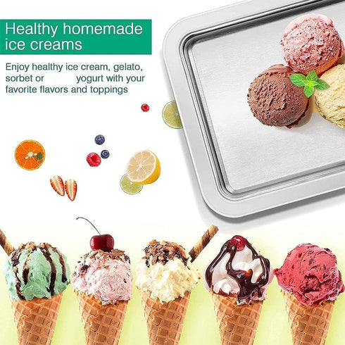 Generic 2 Instant Ice Cream Maker - At-Home Rolled Ice Cream Maker Kit,DIY Homemade Sorbet, Instant Freeze Plate