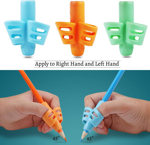 Pencil Grips for Kids Handwriting - Children Pen Writing Aid Grip Set, 3 Pack