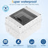 Waterproof Distribution Protection Box, ABS Plastic Breaker Electrical Box with Transparent Cover IP65