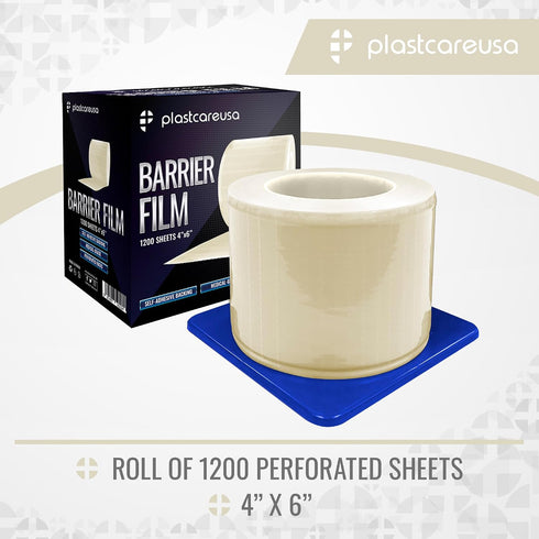 4"x6" (1 1200 Clear Barrier Film Roll - Protective Dental Barrier Film for Dental, Medical, Tattoo - Perforated