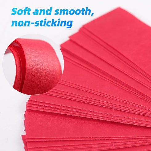 Annhua 300 Sheets Dental Articulating Paper, 100 Micron Red Plastic Dispenser, Easy to Use, 55 x 18 x 0.1mm