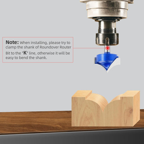 SMJXTOP 1/4" 1/2" 1,Carbide Shank Groove Point Cutting Roundover Router Bit Radius,Cutting Dia. Roundover Plunge Cutter