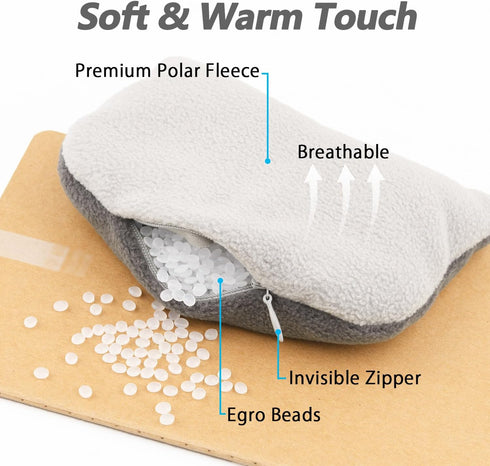 Large Ergonomic Mouse Wrist Rest Bean Bag, Thicker Ergobeads Support for Computer, Laptop, PC Gaming, Pain Relief