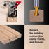 1/2" 1/2" 1/4" (73067) POWERTEC T Track Router Bit, Tungsten Carbide Tipped Router Bit, Shank, Dia., Slatwall